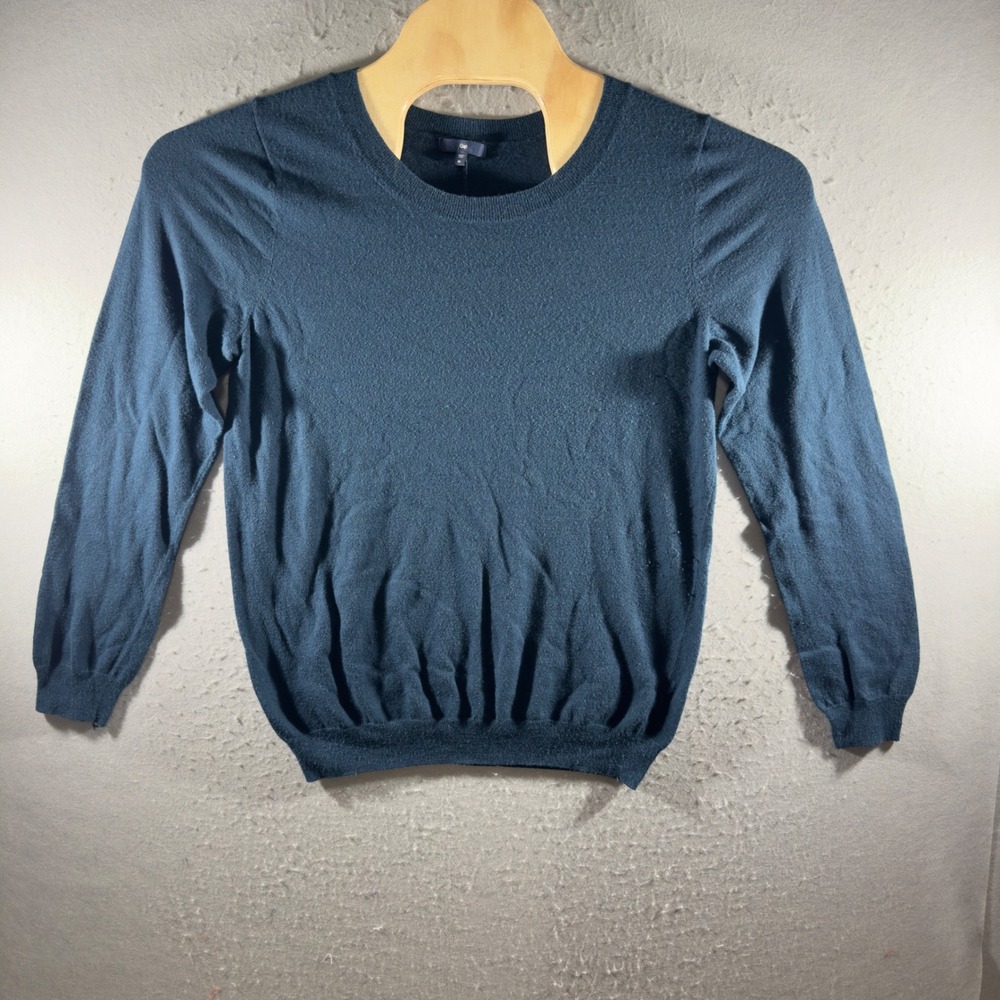 3182 | Gap Wool Blend Crewneck Sweater Navy Blue Womens XL